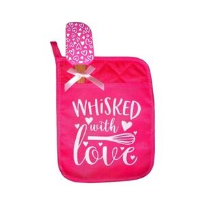 Mom Gift Oven Mitt and Spatula Bundle Whisked With Love